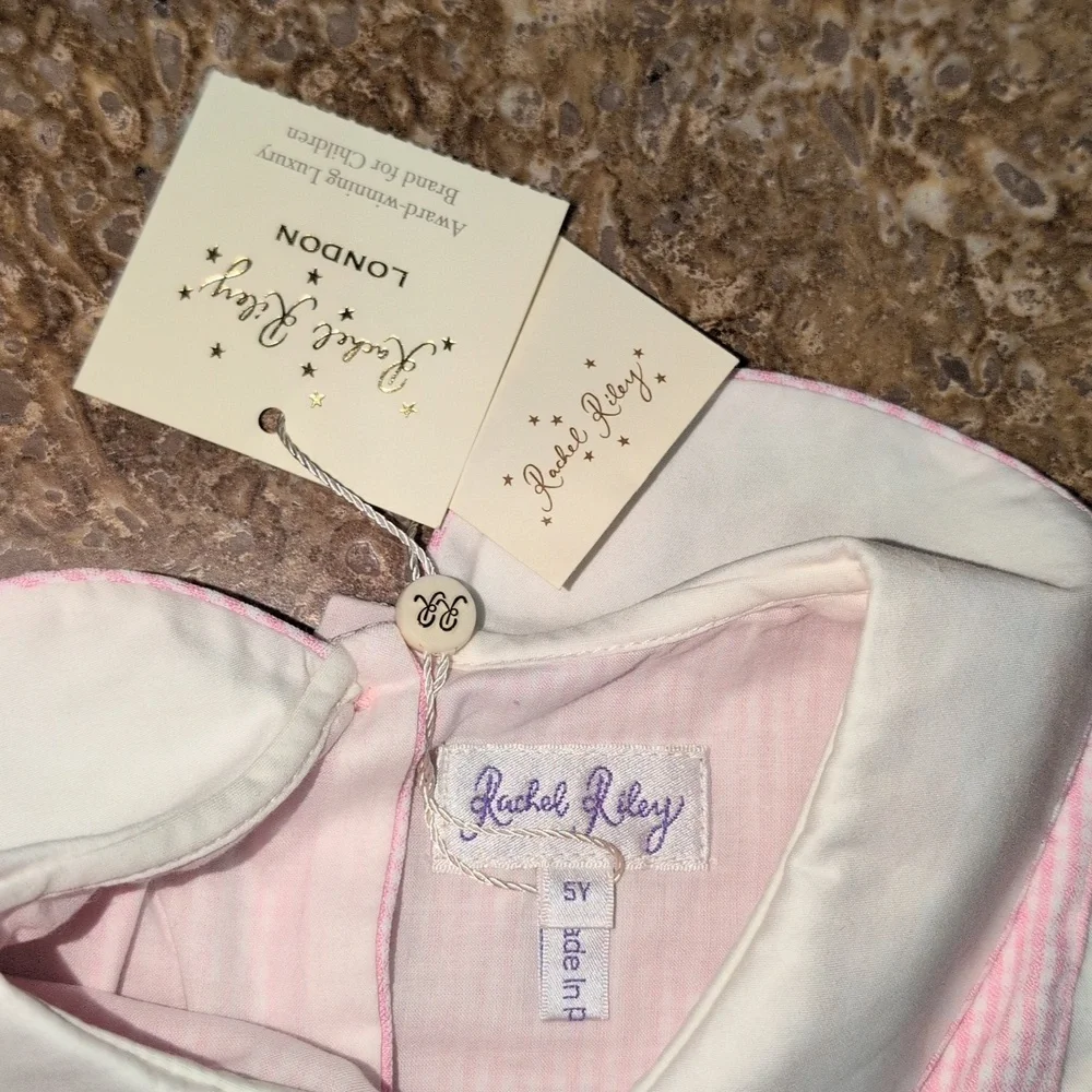 Rachel Riley girl smocked dress. Pink gingham. Size 5Y. - Picture 2 of 4